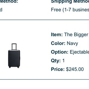 NEW IN BOX Away Carry On Suitcase w/ battery